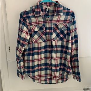 Blue, Pink, and Green Flannel